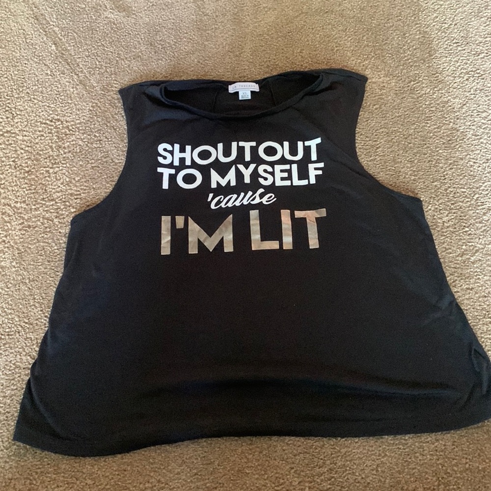 Black tank top